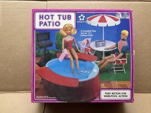 Vintage 1984 Meritus Barbie Style Whirlpool Terrassen-Set Neu in Verpackung - Bild 1 von 3