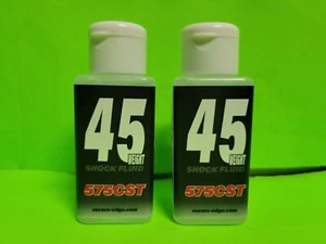 2X Aceite de choque de silicona Racers Edge 45 peso 2,36 oz TRAXXAS LOSI ASOCIADO - Imagen 1 de 2