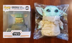 FUNKO POP! THE MANDALORIAN - GROGU USING THE FORCE #485 LIGHTS AND SOUND W/PLUSH - Picture 1 of 24