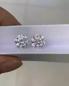 Lose im Labor gezüchtete CVD Diamanten 6,50 mm D Farbe WENN REINHEIT zertifizierte Diamanten 5 Stück - Bild 1 von 10