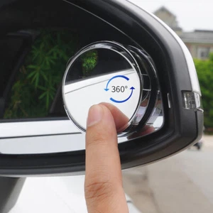 2PC Blind Spot Car Mirror 360° Wide Angle Adjustable Rear Side View Convex GlaGT - Picture 1 of 13