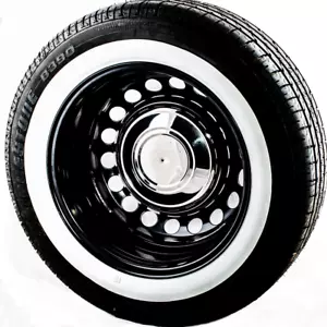 16" Whitewall Rubber Disc Circle Ring Round TOPPER Tire Trim Set 4pcs Fits Chevy - Picture 1 of 12