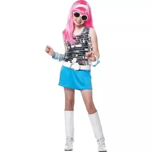 Child Go Go Girl 80s Disco Costume LP (10-12) - Picture 1 of 1