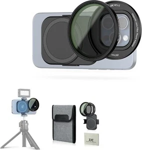 2-in-1 Magnetic Phone Grip & Lens Filter Adapter fr iPhone 16 15 14 Pro Max Plus - Picture 1 of 35