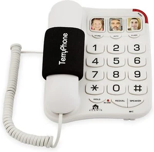 Big Button Phone for Seniors - Corded Landline Telephone - White TP01 - Picture 1 of 9