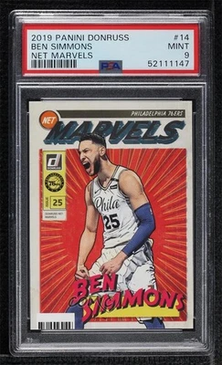 2019-20 Panini Donruss Net Marvels Ben Simmons #14 PSA 9 MINT - Image 1 of 2