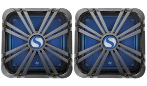 2) Kicker 11L712GLC 12" Charcoal Grilles w/LEDs For SoloBaric 11S12L7 Subwoofers - Picture 1 of 7