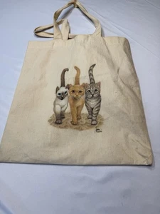 Vintage Bob Harrison Katze Kätzchen Katze Tragetasche Geschenktüte - Bild 1 von 2