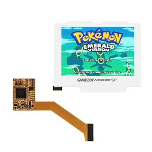 White 10 Levels Brightnes Backlight Gameboy Advance SP GBA SP IPS LCD V2 Screen - Picture 1 of 3