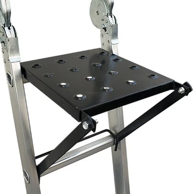 Piattaforma scala pieghevole sicura supporto da lavoro capacit�� peso 330 libbre - Image 1 of 4