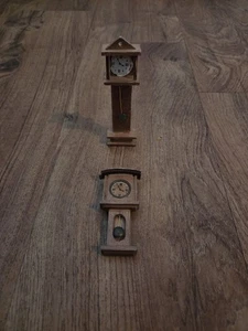 Orologio e orologio da parete vintage casa delle bambole nonno - Foto 1 di 6