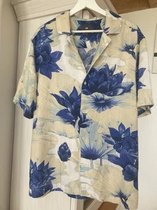 H&M Herren Hemd • Sommerhemd • Kurzarm • Viskose • Strand Hemd • Beach Shirt - Bild 1 von 15