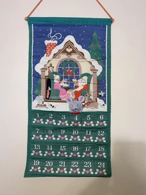 Vtg 1987 Avon Countdown to Christmas Hanging Advent Calendar with Mouse - Image 1 of 4