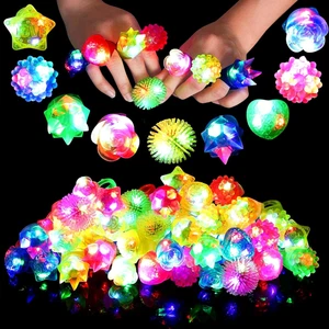 Paquete de 38 anillos iluminados regalos de fiesta de Halloween para niños 4-8 8-12, bolsas de regalos Stu - Imagen 1 de 6