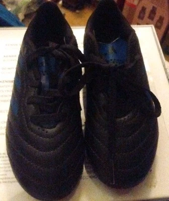 Adidas Soccer Cleats Boys Size 12k Black/Blue Athletic  Lace Up Goletto VIII - Image 1 of 3