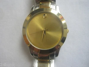 NEW Men's Exceptional GENEVA Watch-Goldtone Dial, Stainless St & Goldtone Band - Picture 1 of 4