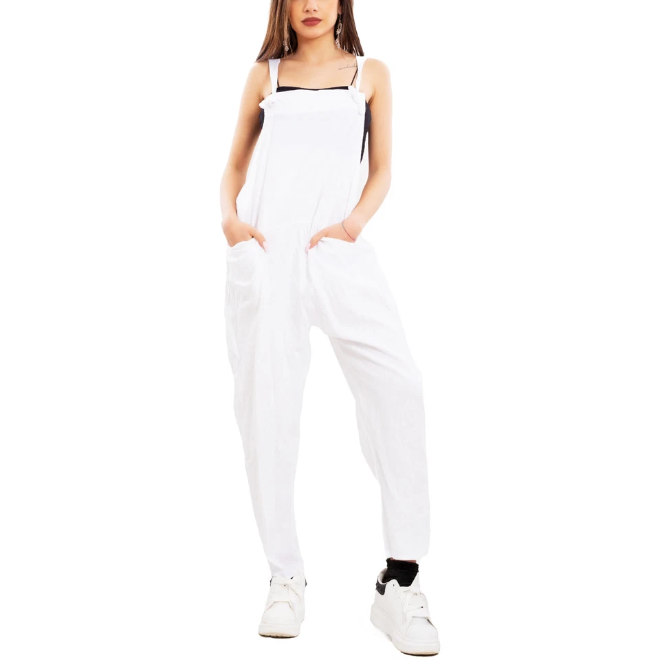 Total Mujer Mono Completo Mono Lino Verano Pantalones TooCool MD-99041 - Imagen 1 de 1