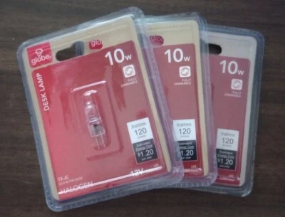 10w Desk Lamp Light Bulb 12v, 120 Lumens, Dimmable T3-JC GU4 Bi-Pin (3 count) - Image 1 of 3