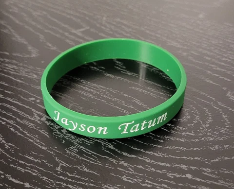 (1) Jayson Tatum Green Signature Basketball Silicone Bracelet Boston Celtics Cover