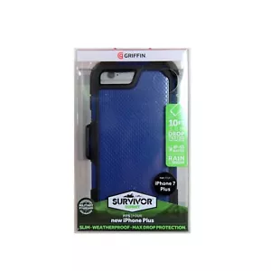 GRIFFIN CASE FOR IPHONE 8 PLUS 7 PLUS SURVIVOR SUMMIT DROP BELT CLIP BLK GB42826 - Picture 1 of 2