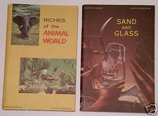 "Sand & Glass" / "Riches of the Animal World" 1964 Science Program Booklets (2) 