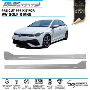 Side Sills Stone Chip Guard Paint Protection Film PPF For Volkswagen Golf R MK8 - Picture 1 of 3