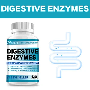 120pcs Digestive Enzymes-Prebiotic & Probiotics-Gut Health,Gas & Bloating Relief - Picture 1 of 12