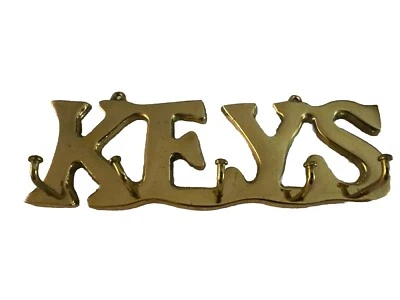 Крючок для ключей настенное крепление ЗОЛОТОЙ вешалка держатель слово искусство крючки настенное крепление T1 - Изображение 1 из 4