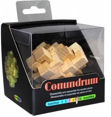 Conundrum Puzzle Master Level 9 Wood 3D Jigsaw Puzzle Structure Brain Teaser - Image 1 of 4