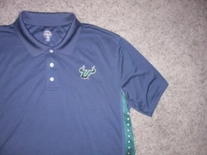 SOUTH FLORIDA BULLS athletic short sleeve polo shirt men's XL - Picture 1 of 3