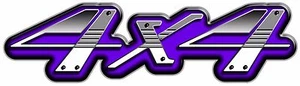 4 X 4 Purple Metal Look Graphic Decal 1 Pair (2 Decals) - Picture 1 of 1