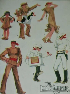 Simplicity 7642 LONE RANGER~TONTO~SILVER & SCOUT COSTUMES Adult Small 34" UNCUT! - Picture 1 of 5