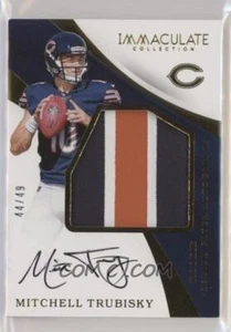 Mitch Trubisky 2017 Panini Immaculate "3 Color" RPA Auto Rookie Card (RC) 44/49 - Picture 1 of 2