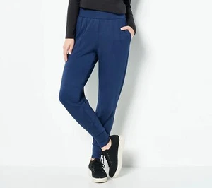 Modern Soul Regular Nourish Knit Pintucked Jogger Pants Navy XXS New - Picture 1 of 3