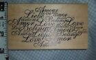 Amour, Love, Boling, Liebe - New Wood Mounted Rubber Stamp