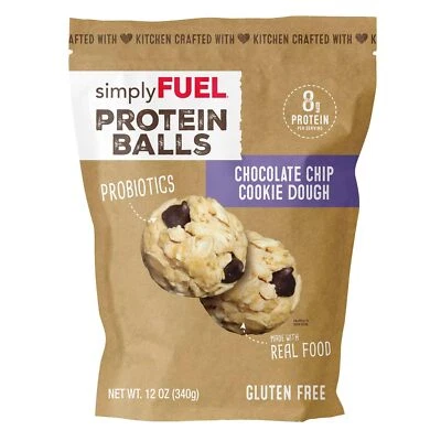 simplyFUEL Chocolate Chip Cookie Dough Protein Balls, 12 Ounce - Image 1 of 4