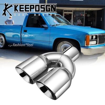 For GMC Canyon Car 2.5'' Inlet 3.5'' Outlet Dual Exhaust Tip Rear Tail Pipe Tip Foto 1 de 4