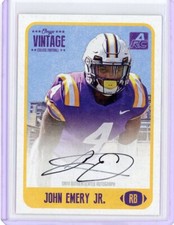 2021 Onyx Authenticated John Emery Jr Auto CAJO Signed Card LSU Tigers