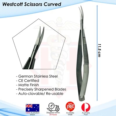 Westcott ножницы хирургический тенотомии ножницы 11,5 см микро ножницы новый премиум - Изображение 1 из 4