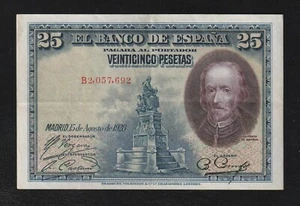 España, 25 Pesetas, P-74, 1928, Billete, Calderón de la Barca - Imagen 1 de 2