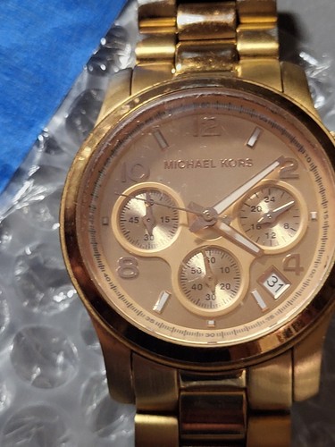 Orologio da donna Michael Kors MK 5128 quadrante data cronometro SS WR analogico piccolo graffio