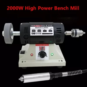 800W Mini Bench Grinder Metal Buffer Polisher Polishing Machine with Flex Shaft - Picture 1 of 5