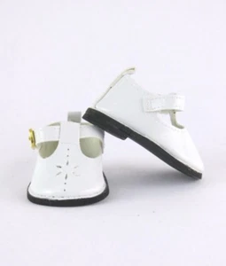 Doll Clothes 14.5" Shoes White Mary Jane Fits 14.5" AG WELLIE WISHER DOLLS - Picture 1 of 5