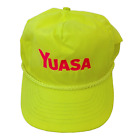 Vintage Yuasa neonrosa gelbes Seil Druckknopflasche Truckermütze Kappe