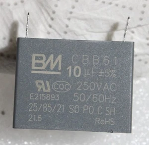 Galanz GLOMJC17BK-10 MICROWAVE OVEN "CAPACITOR" CBB61 10uF +/-5% 250VAC - Picture 1 of 3