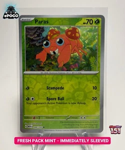 Paras 046/165 Reverse Holo Pokemon TCG: 151 Card Pokémon MINT SHIPPED TODAY - Picture 1 of 2