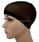 2 Spandex Wig Liner Wave Head Stocking Cap Durag Hair Control retainer set Black