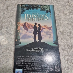 1987 The Princess Bride Cary Elwes VHS Tape Comedy Fairy Tale 20th Century Fox - Picture 1 of 4