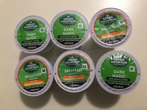 Green Mountain Coffee Roasters Keurig K cup 3 Dark Magic 3 Breakfast Blend Decaf - Picture 1 of 4