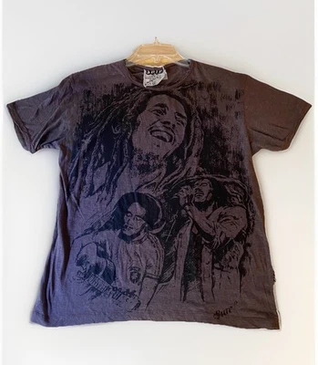 Bob Marley Shirt Mens Small Brown Sure Thailand Reggae Music Graphic Tee - Image 1 of 4